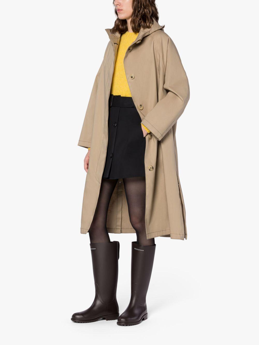 Mackintosh colour-block hooded coat - Neutrals
