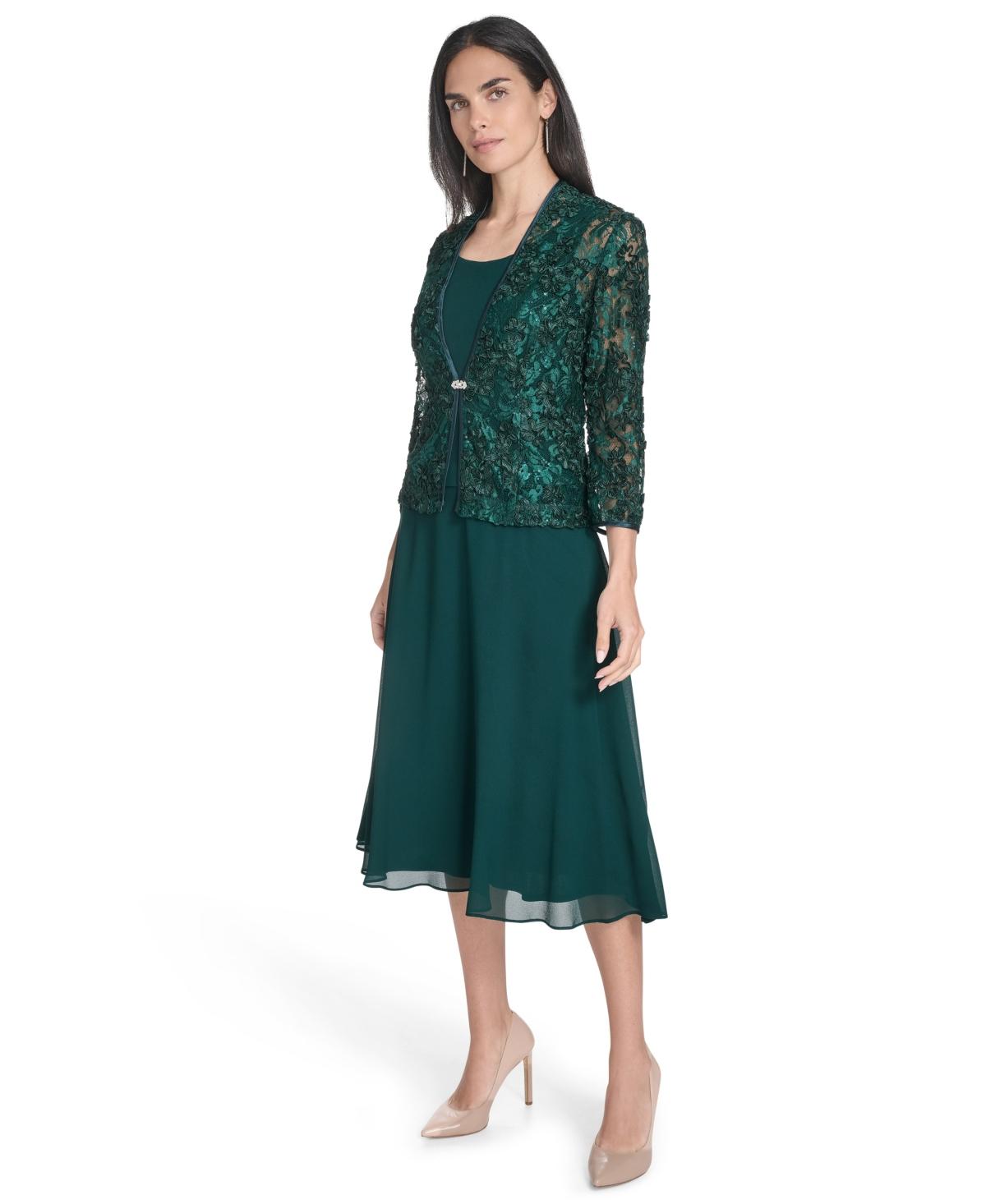 sachin and babi light blue dress Jessica Howard Womens Split Tie Neck Long Sleeve Floral Shift Dress main image 0