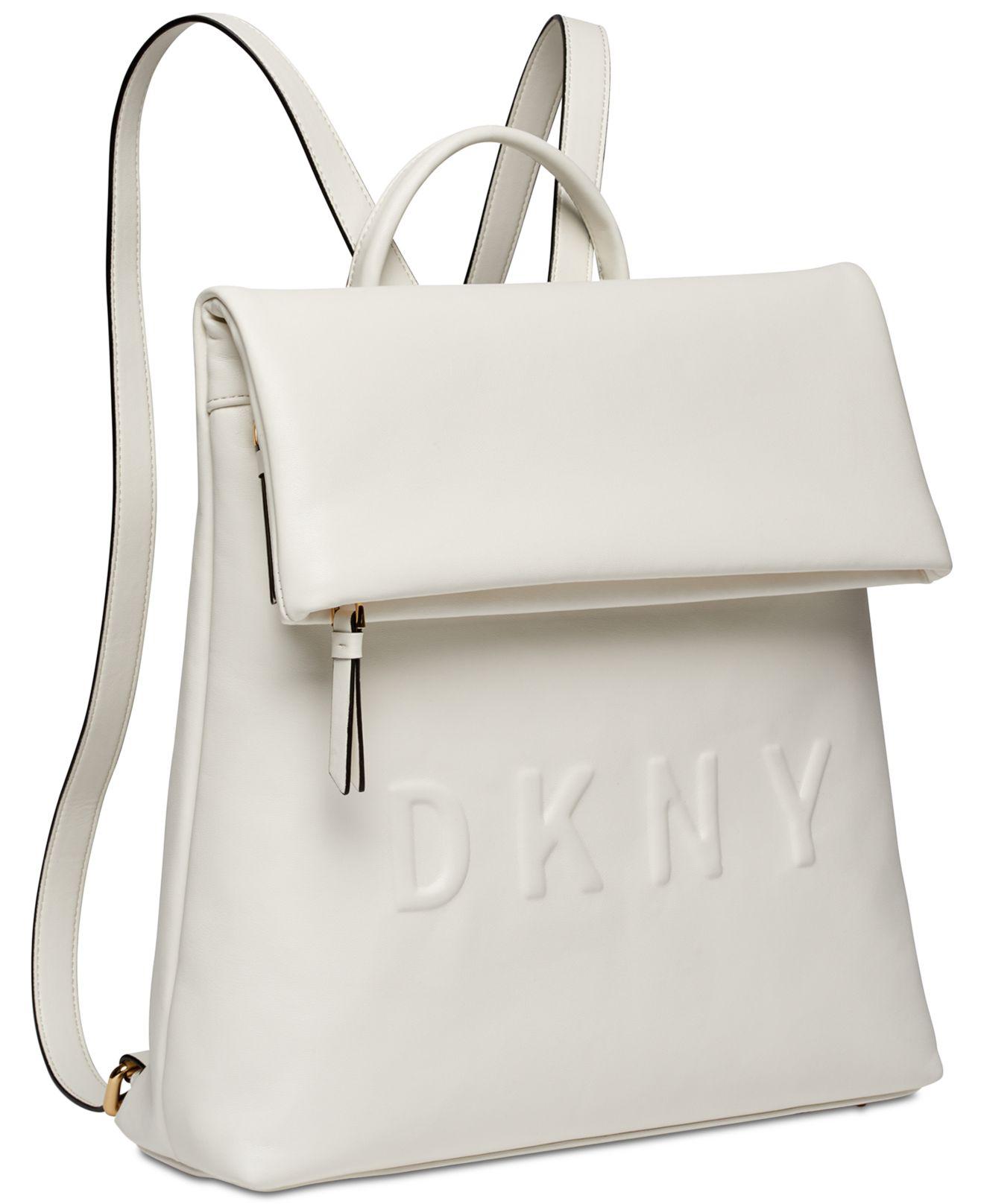 DKNY Tilly Vegan Leather Logo Backpack