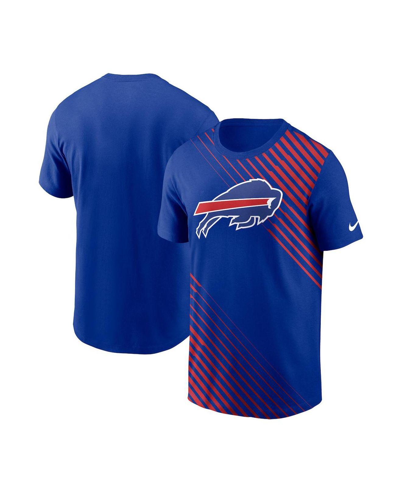 Men's Nike Royal Buffalo Bills Rewind Logo Tri-Blend T-Shirt Size: Small