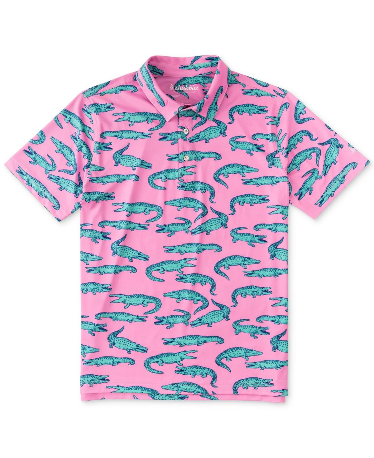 Chubbies The Glade Tailoredfit Performance Alligator Print Polo Shirt