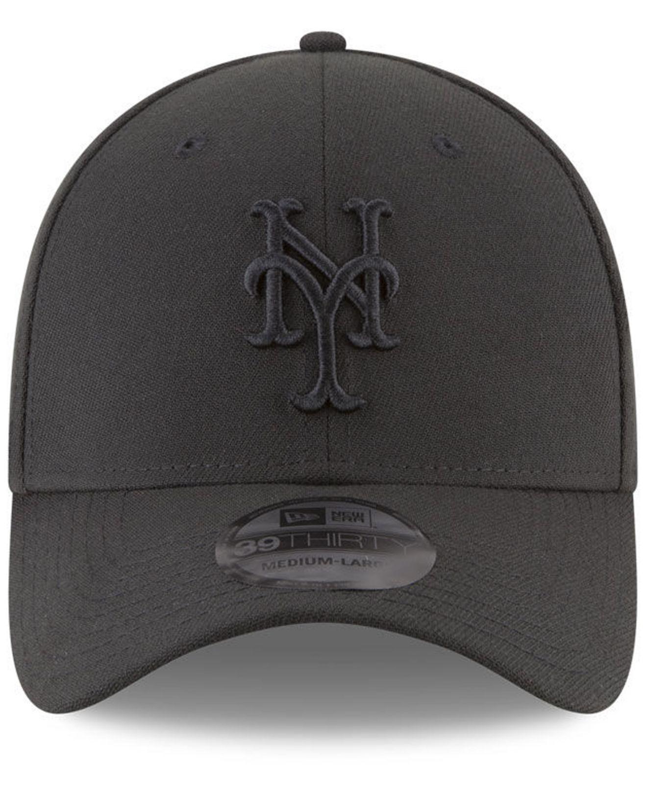 KTZ New York Mets Blackout 39thirty Cap for Men | Lyst