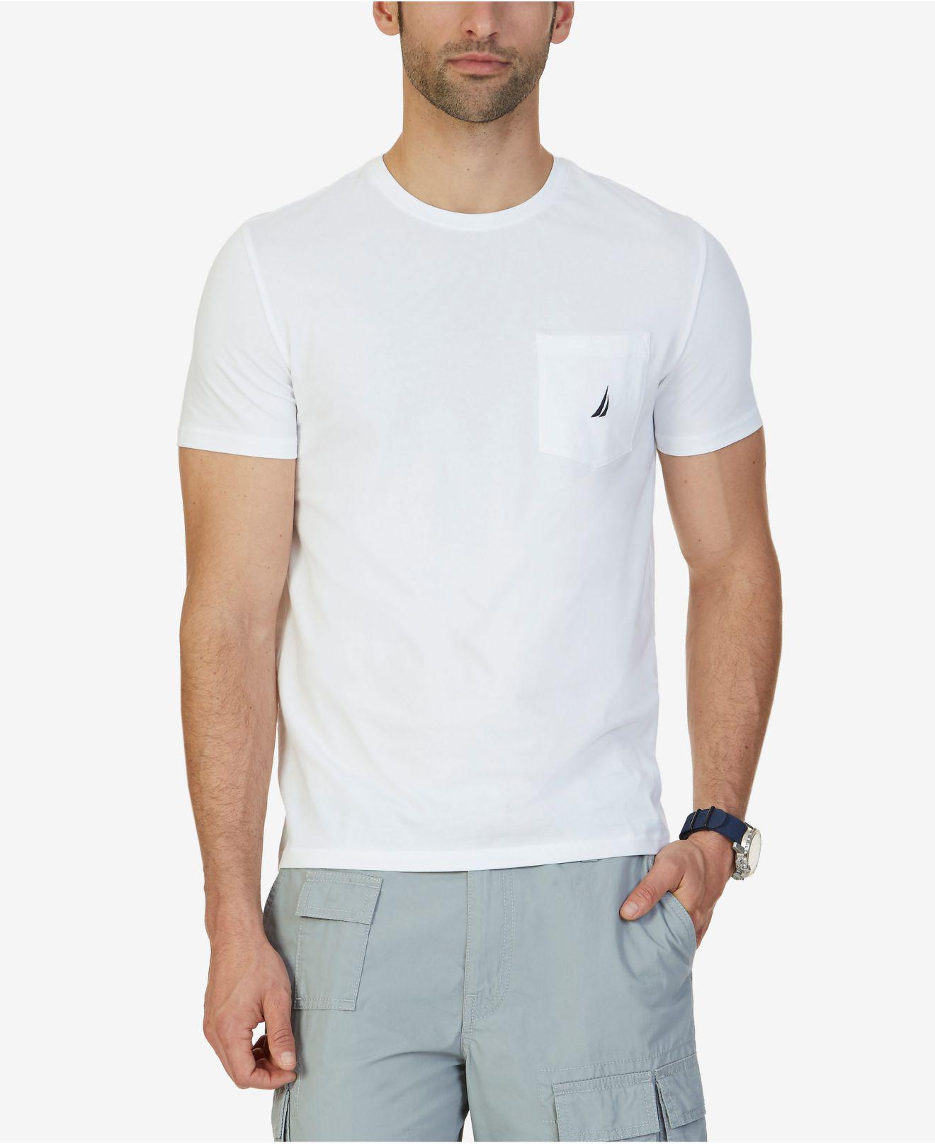 mens nautica white t shirt