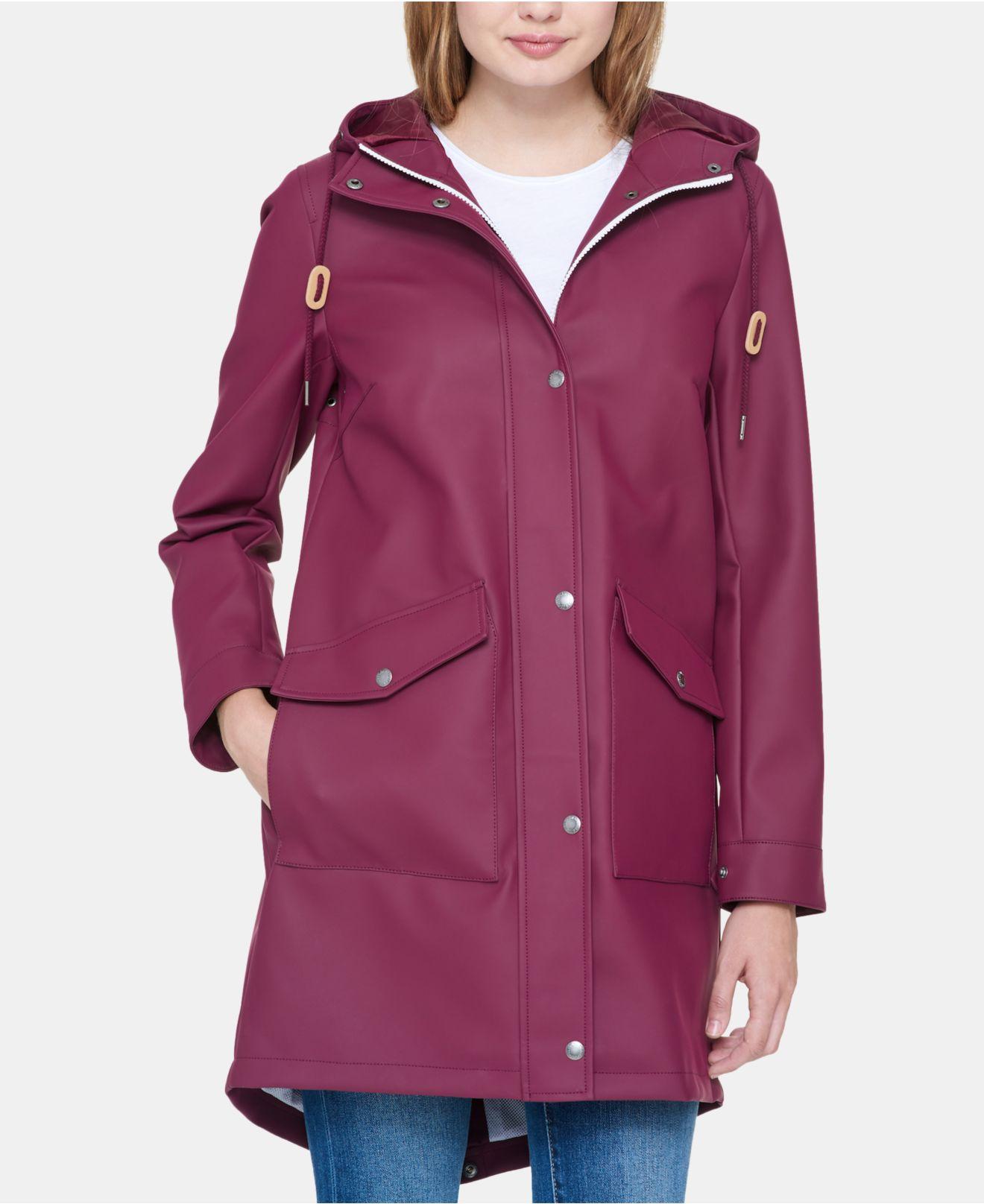 levi's hooded front zip raincoat
