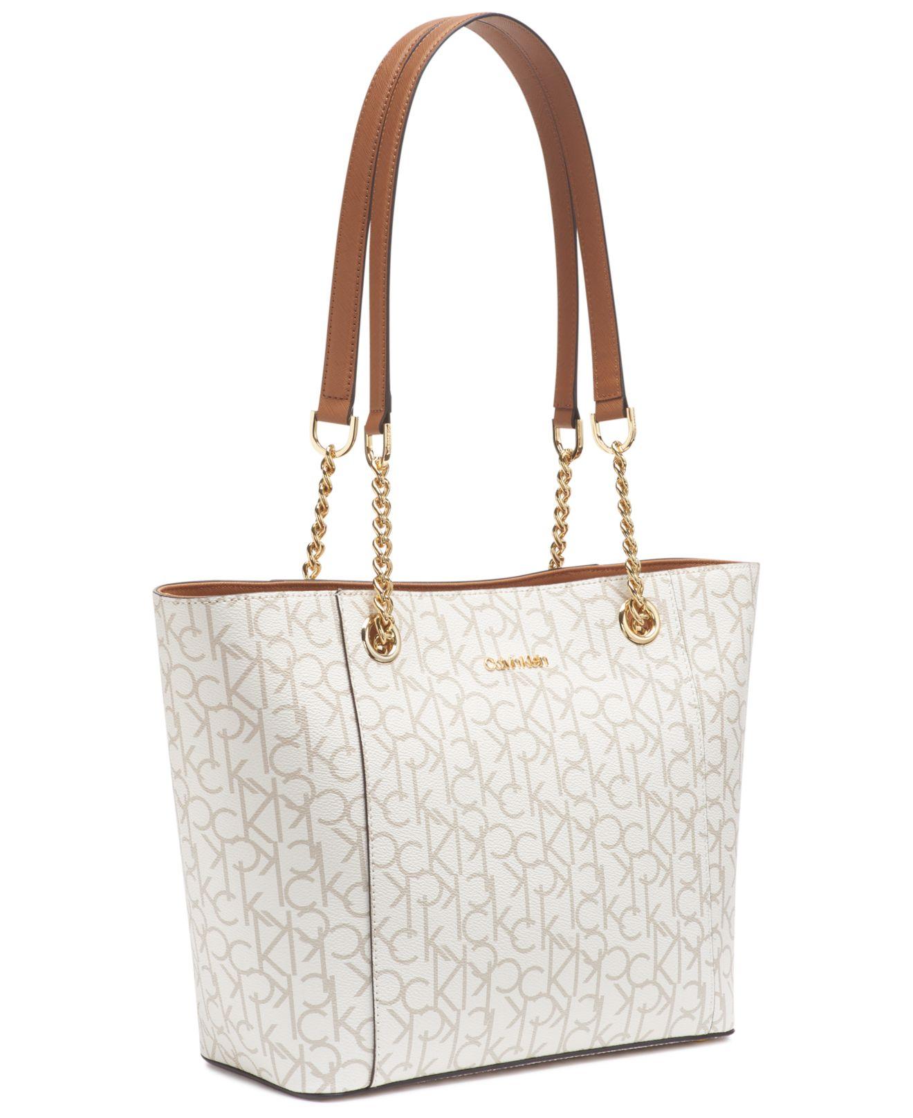 calvin klein hayden large signature tote