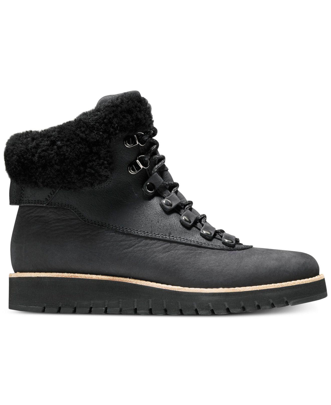 zerøgrand waterproof genuine shearling explore hiker boot