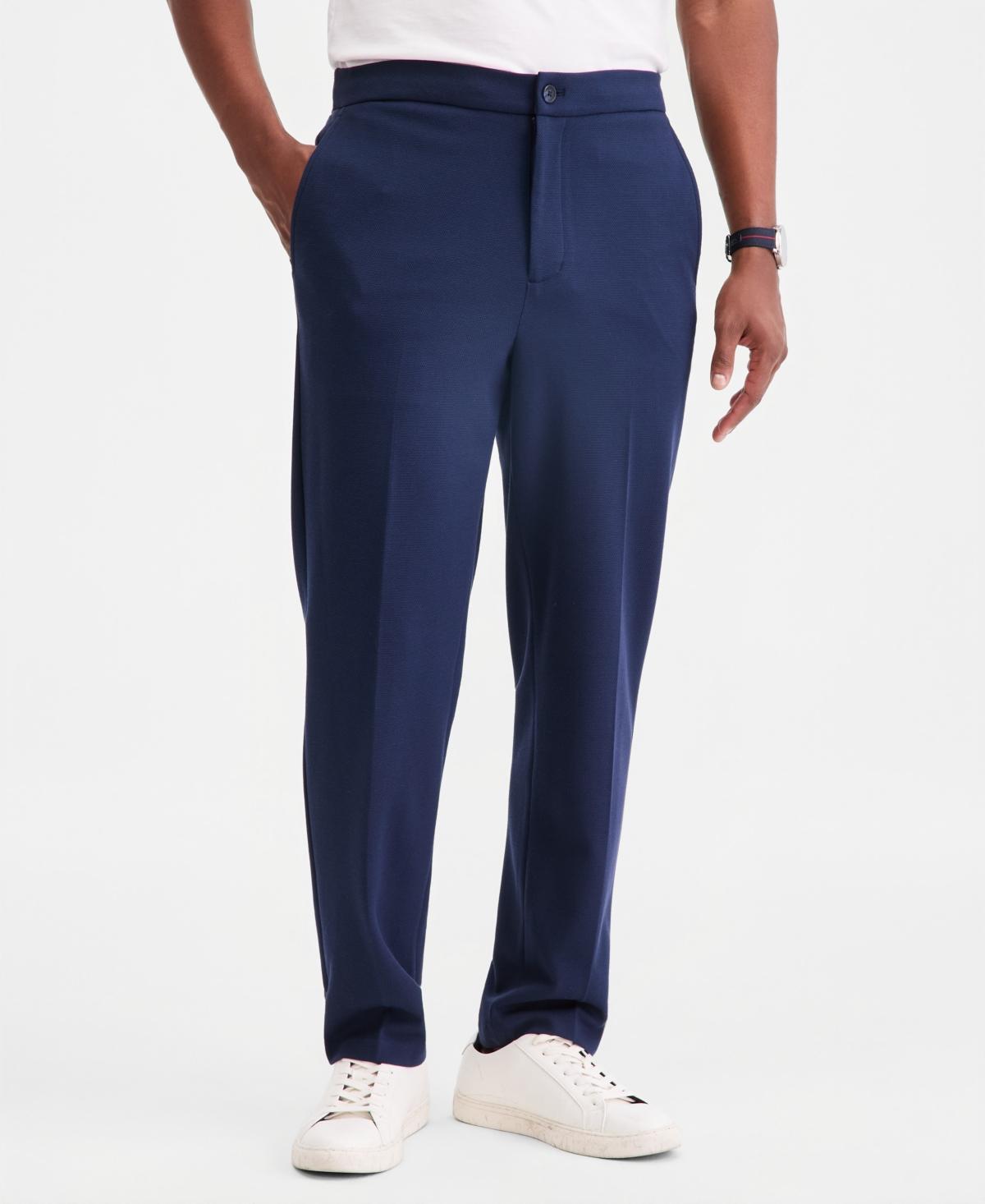 slim fit dress slacks Alfani Mens Slim Fit Stretch Solid Dress Pants Blue 30 x 32 main image 1