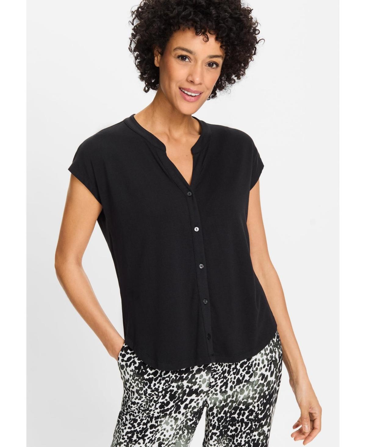 売れ筋商品|||オルセン カットソー トップス レディース Women's Effortless Jersey Tunic Shirt Black Olsen Effortless Jersey Tunic Shirt in Black | Lyst