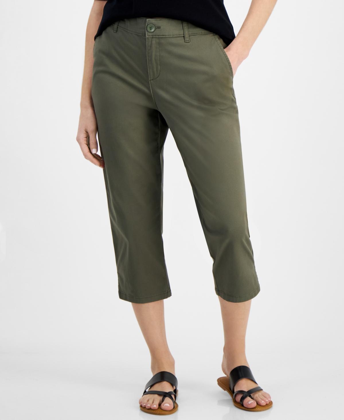 Style Co. Petite Comfort Capri Pants in Green Lyst