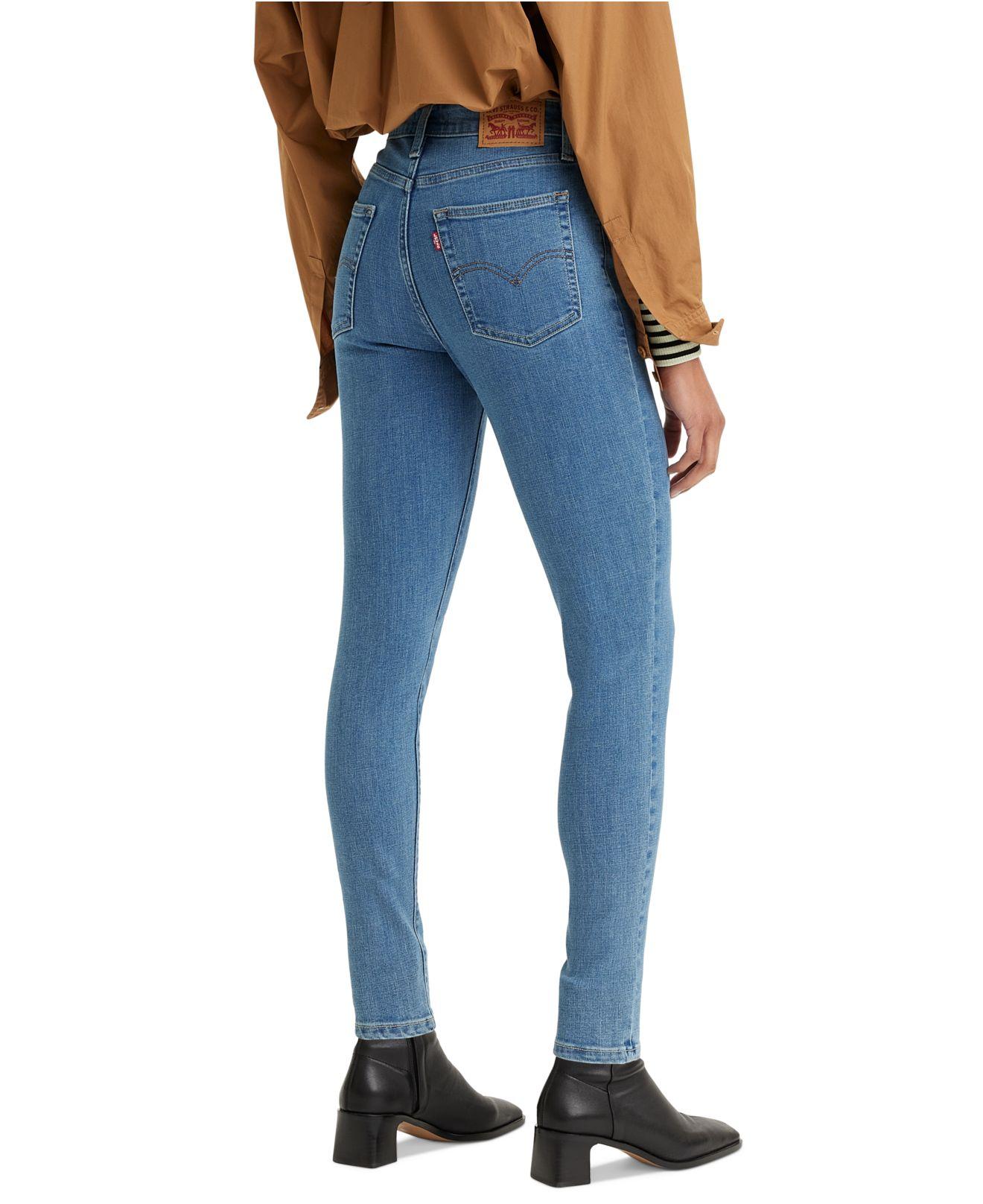 Levi's 721 High-rise Skinny Jeans In Short Length in Blue | Lyst