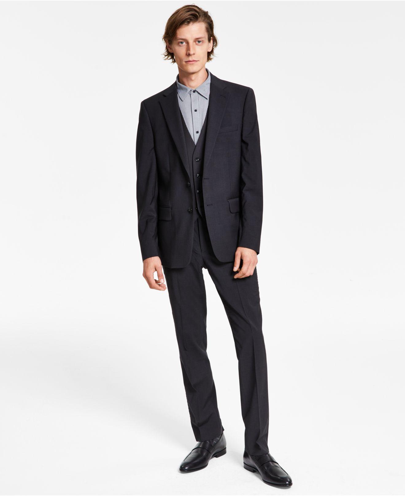 Calvin Klein Infinite Stretch Solid Slim Fit Suit Separates in Blue for Men  | Lyst