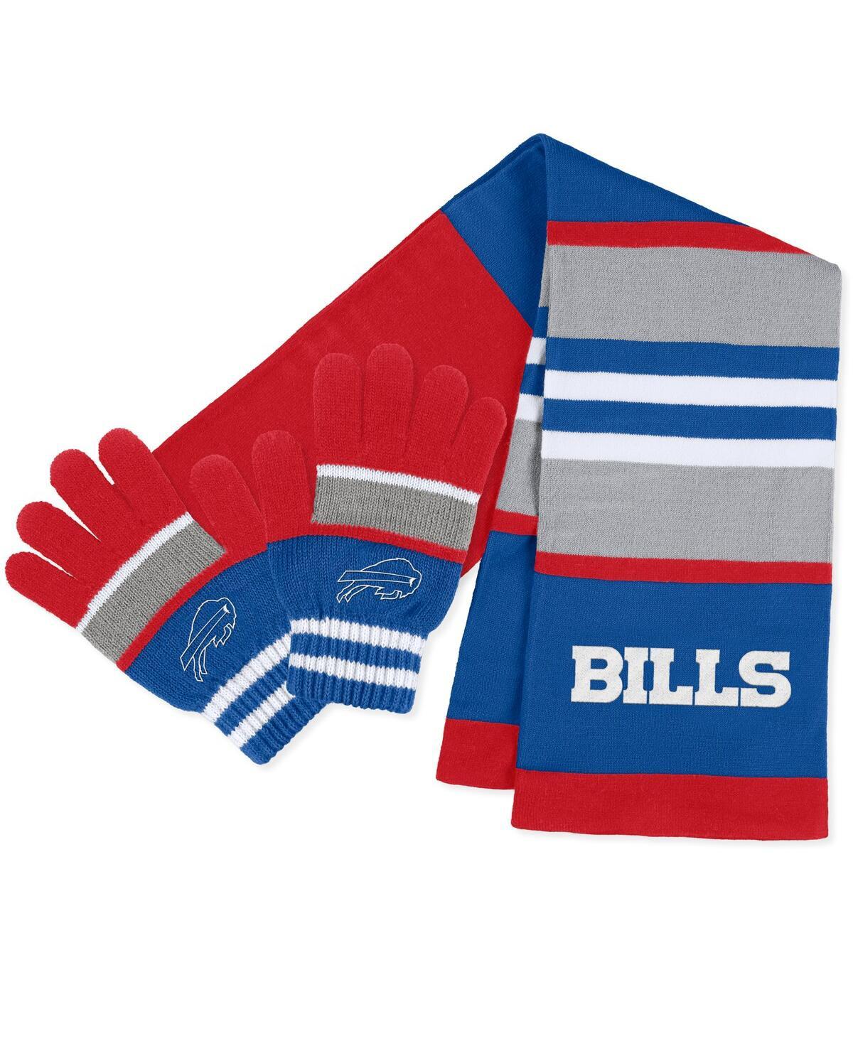 WEAR by Erin Andrews Buffalo Bills Stripe Glove And Scarf Set in Blue | Lyst