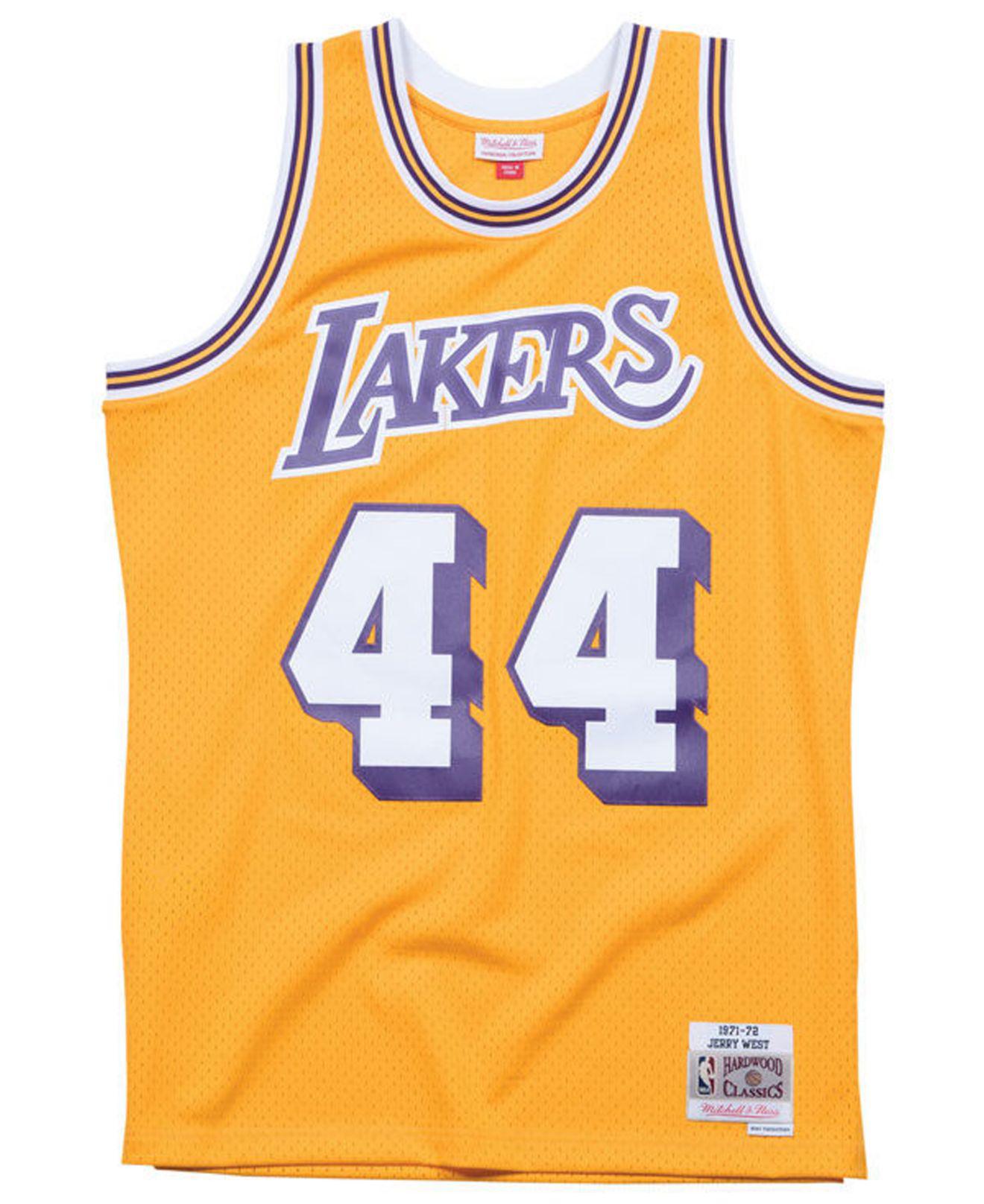 mitchell and ness lakers jersey