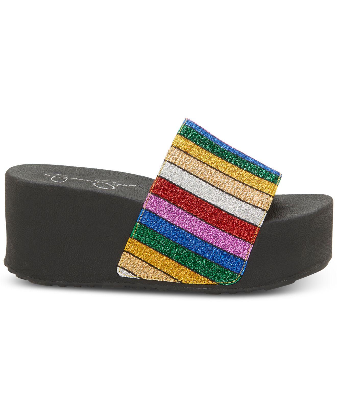 jessica simpson faille slide sandals