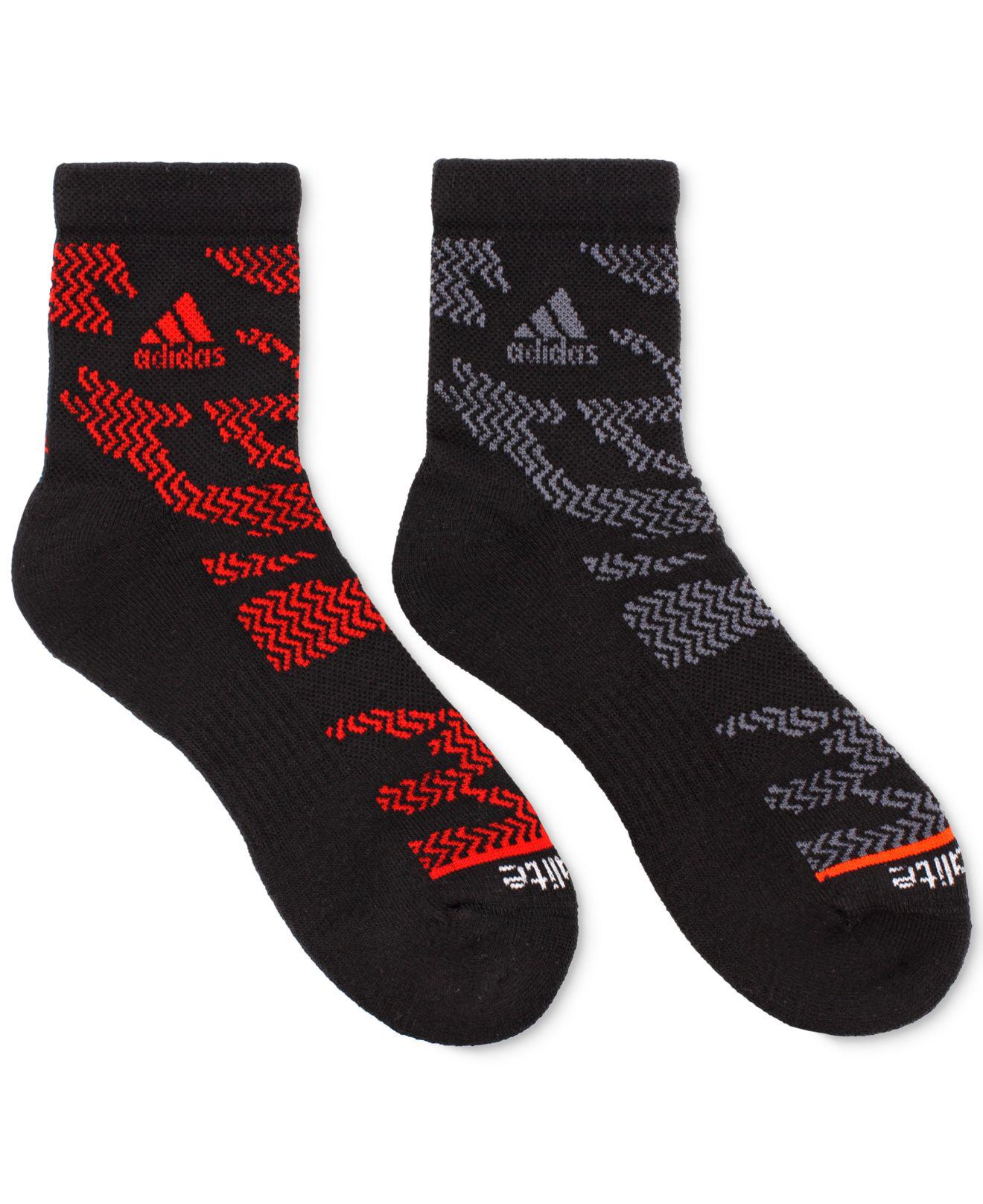 adidas Men's 2-pk. Climalite® Tiger-print High Quarter Socks in Black for  Men | Lyst