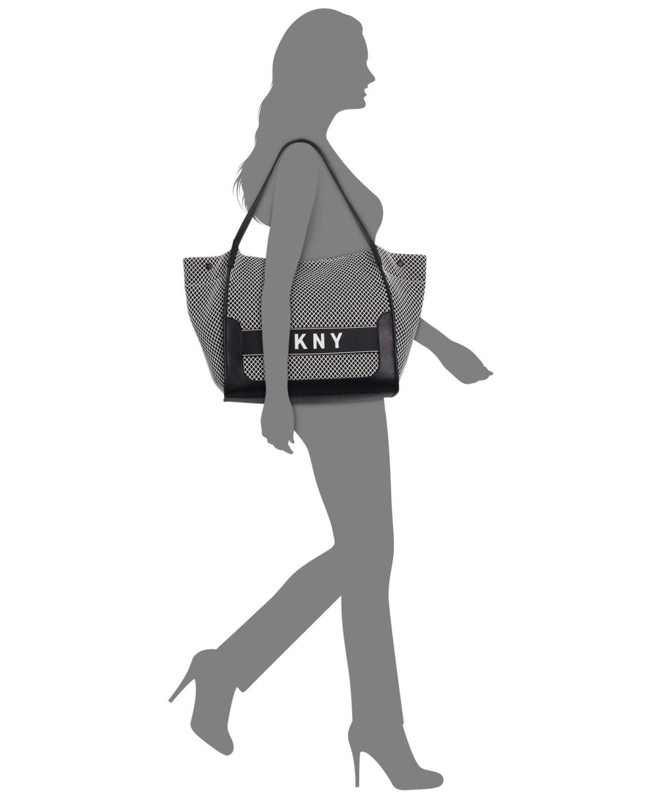 dkny ebony mesh tote