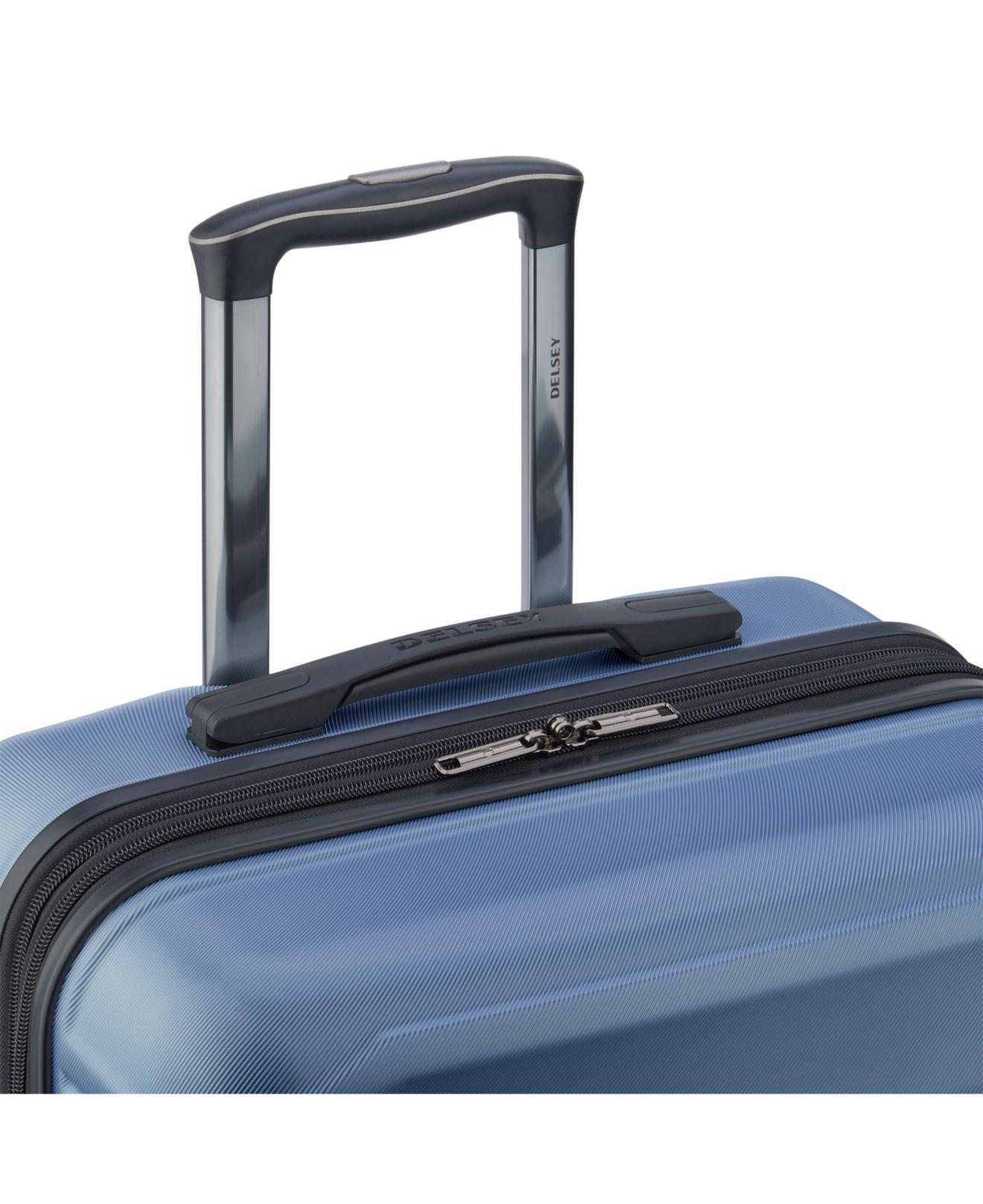 Delsey Meteor 21" Hardside Expandable Carryon Spinner Suitcase in Blue