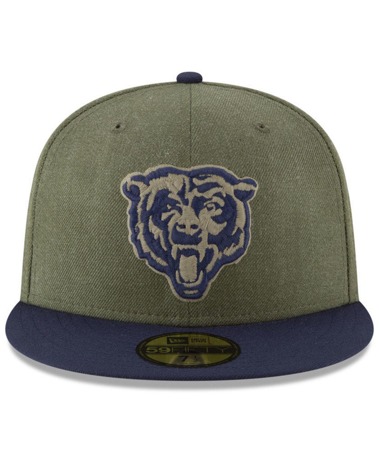 chicago bears salute to service hat 2020