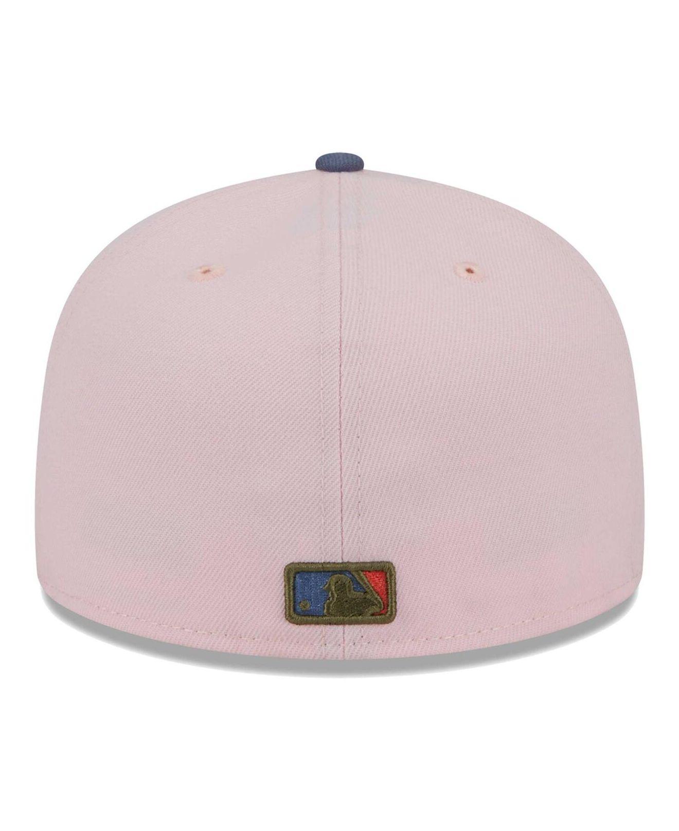 Men's Los Angeles Dodgers New Era Pink 2020 World Series Red Undervisor  59FIFTY Fitted Hat