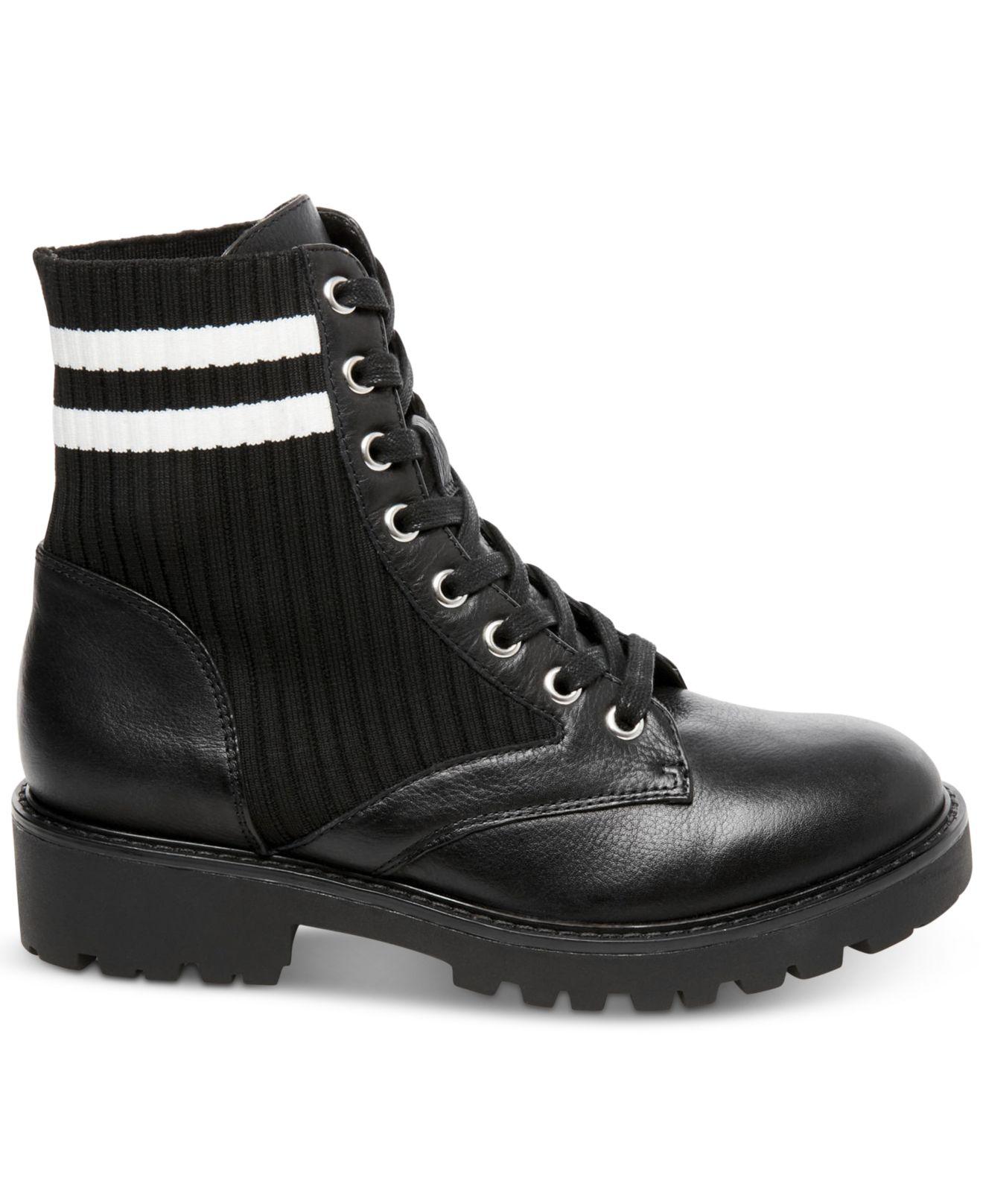 steve madden heels knit combat booties