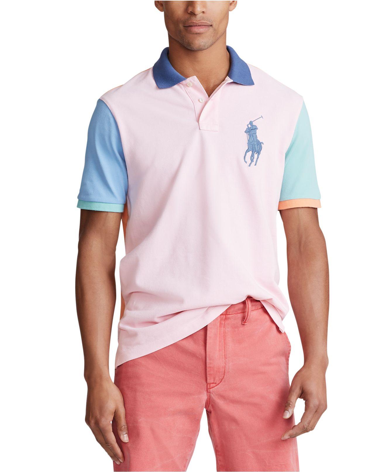 Polo Ralph Lauren Multi-color Big Pony Mesh Polo Shirt in Pink for Men |  Lyst