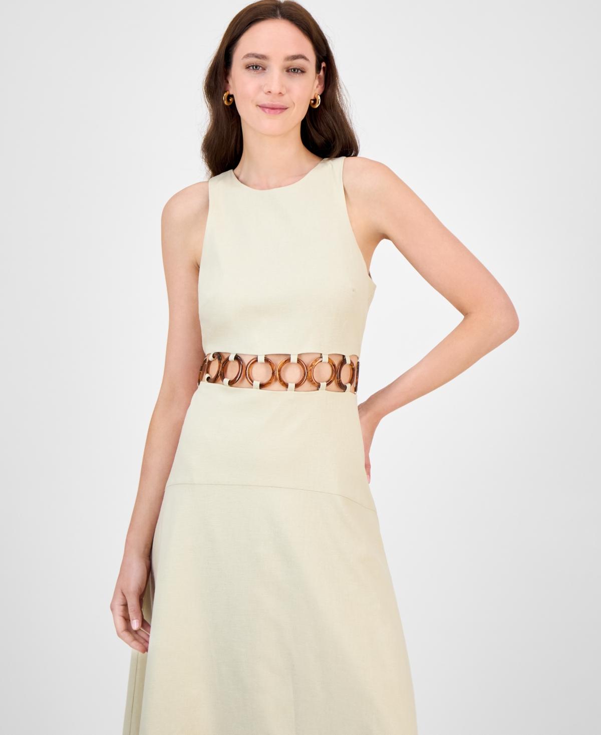 Rachel Roy Daphne Ring-trim Cutout Dress in Natural Lyst
