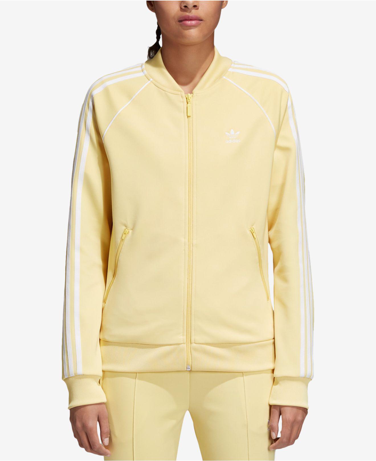 adidas superstar track jacket yellow
