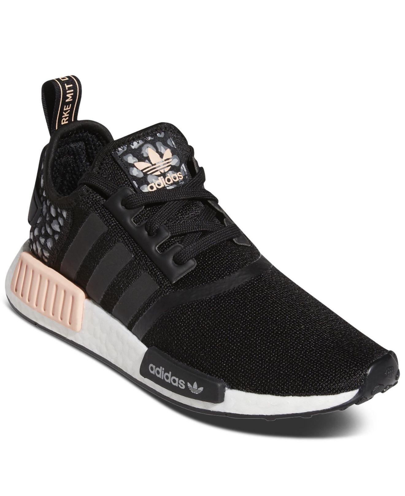 adidas Nmd R1 Animal Print Casual Sneakers Finish Line in Black | Lyst
