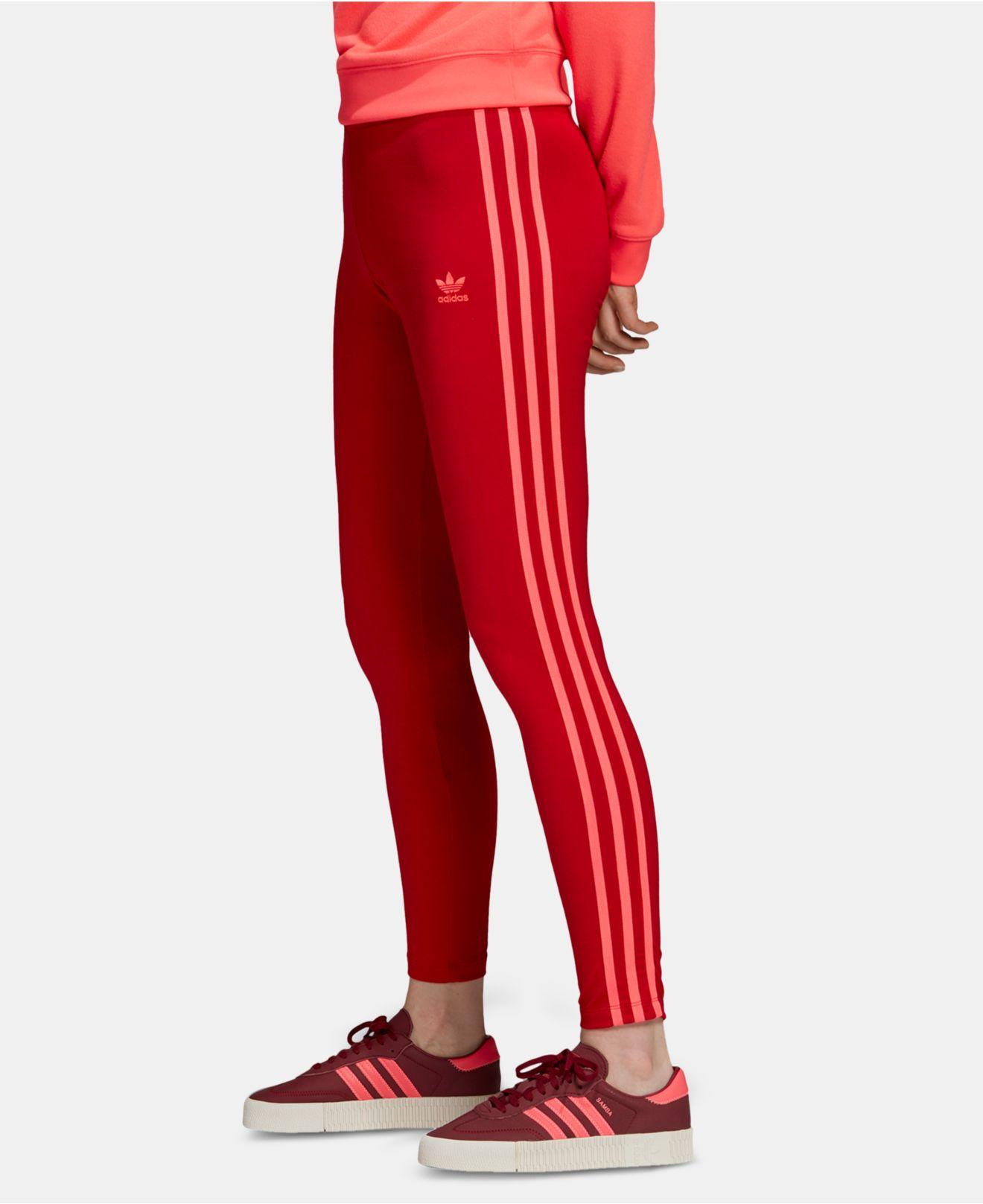 adidas leggings red stripe adidas leggings red stripe