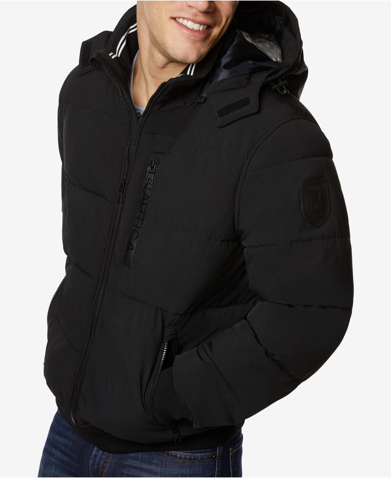 black fur hooded bomber jacket