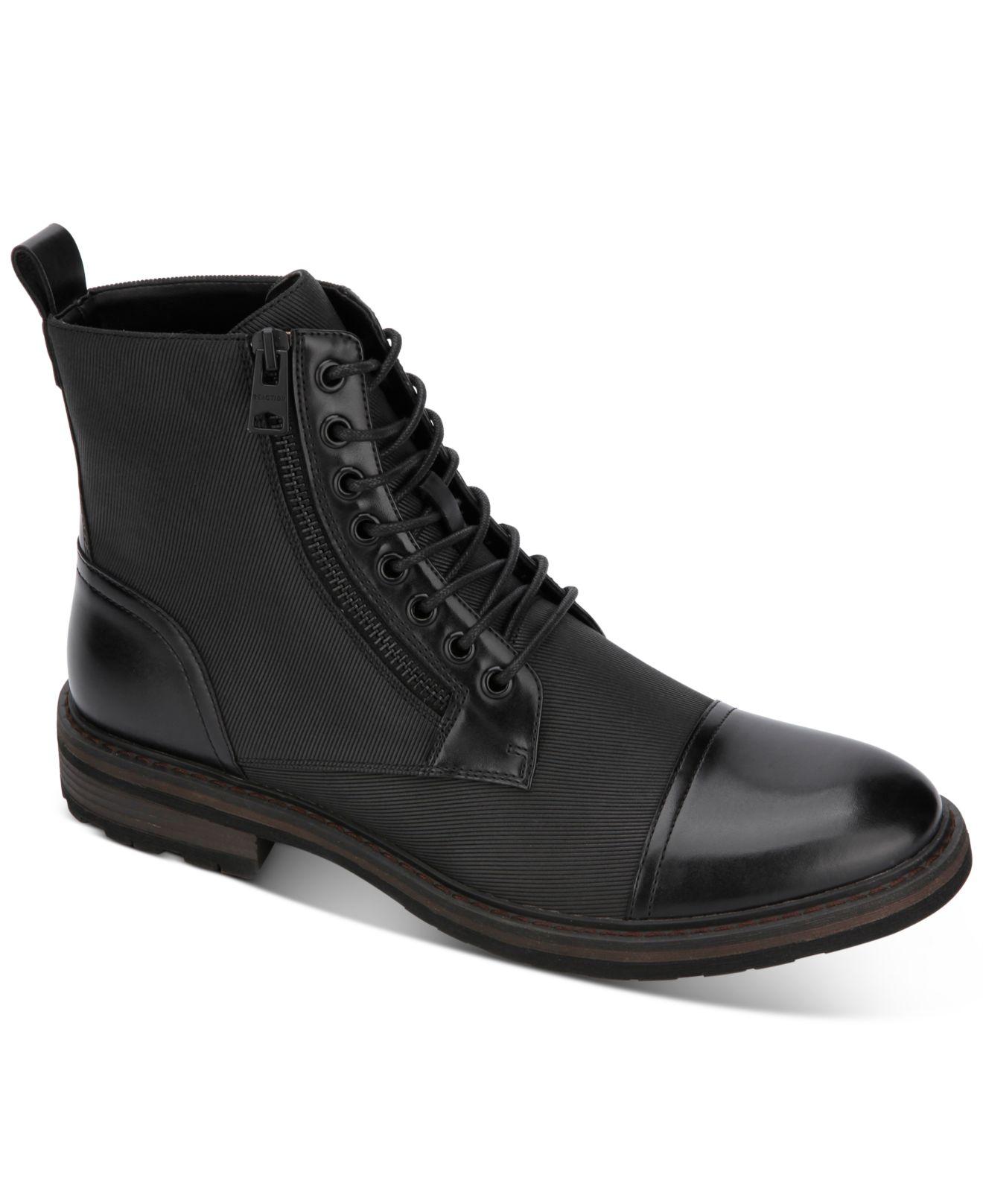 Kenneth Cole Reaction Lace-up Rex Boots in Black for Men - Lyst