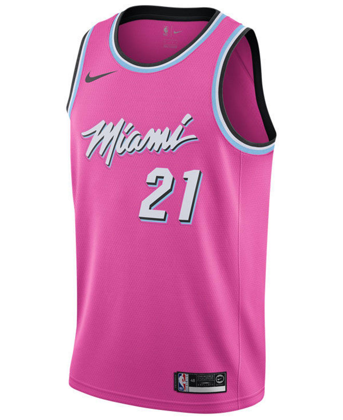 miami heat jersey white pink