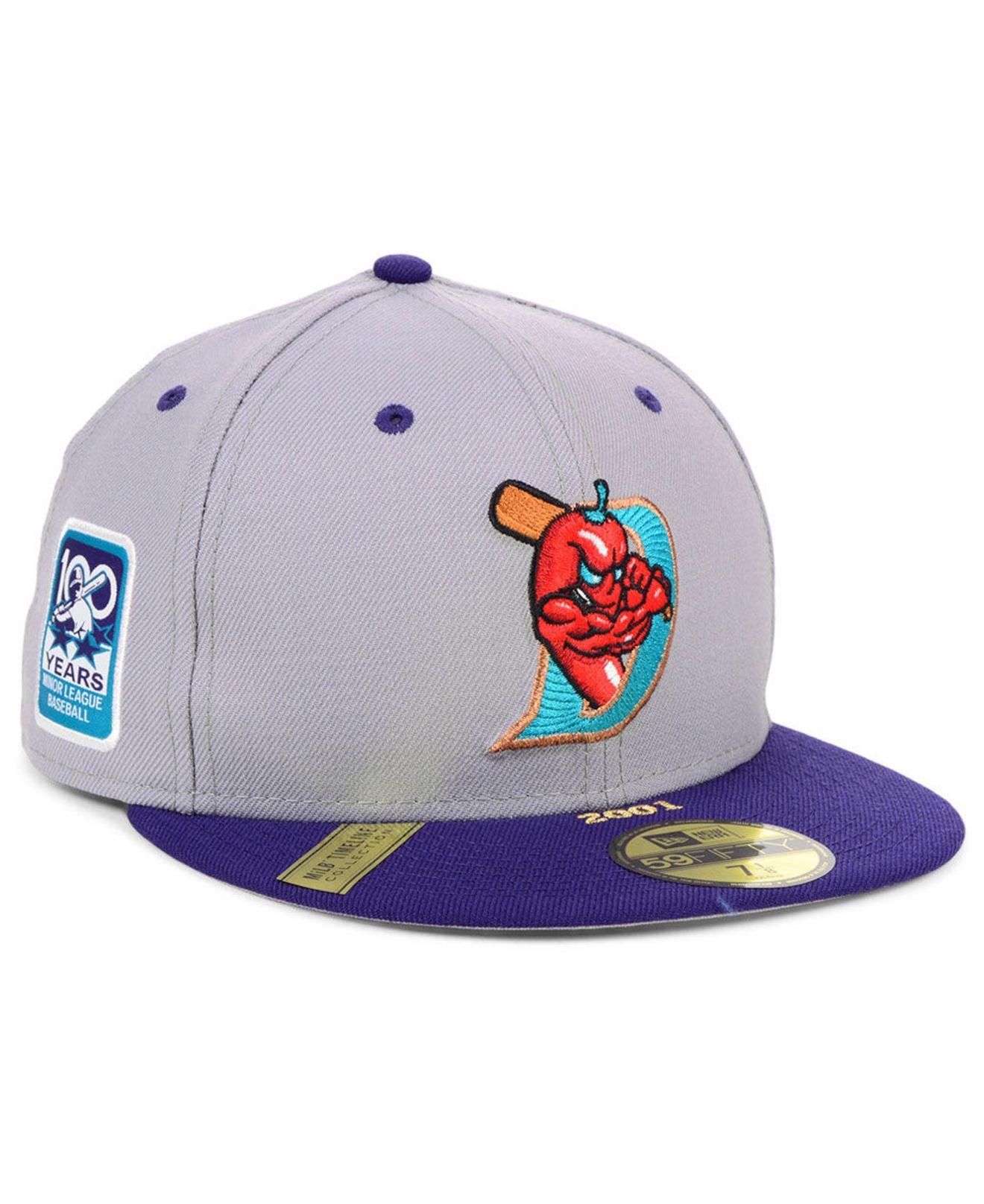 KTZ El Paso Diablos Milb 100th Anniversary Patch 59fifty-fitted Cap in Gray  for Men