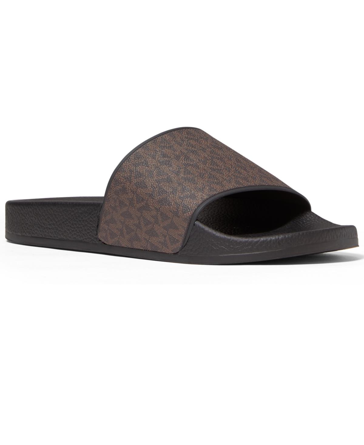 Michael Kors Jake Slide Sandals in Brown for Men Lyst
