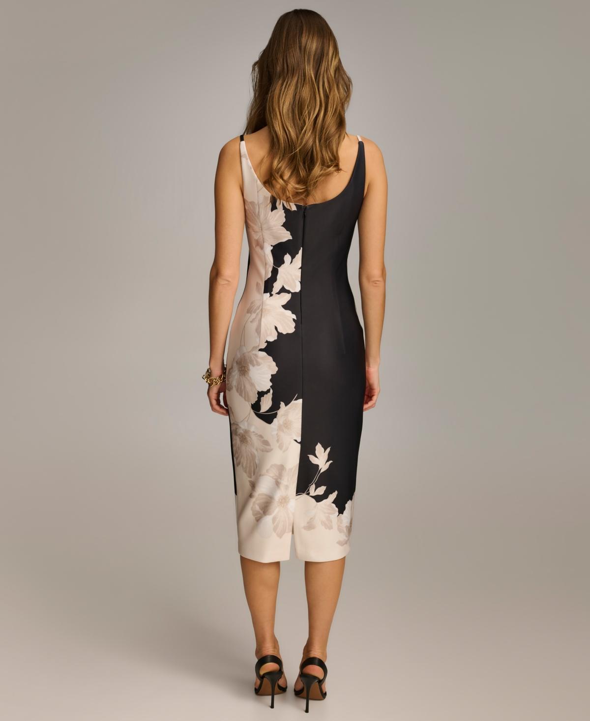 Donna Karan Donna Karan Floral Print Sleeveless Sheath Dress | Lyst