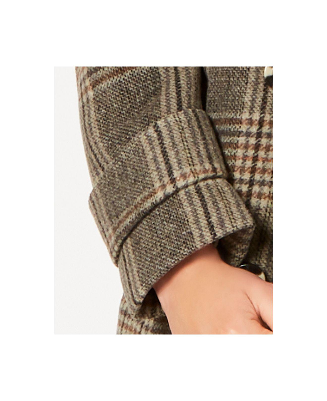kenneth cole plaid coat