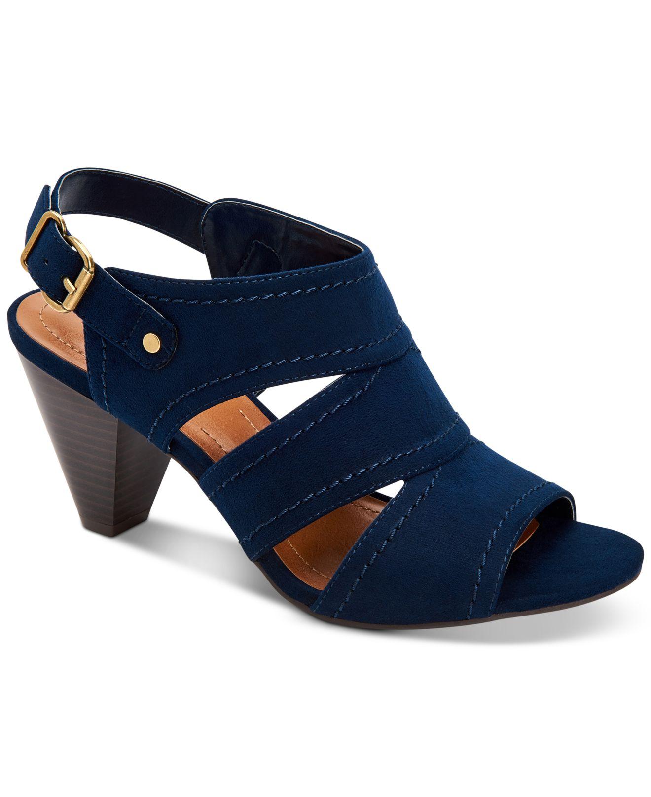 macys navy heels