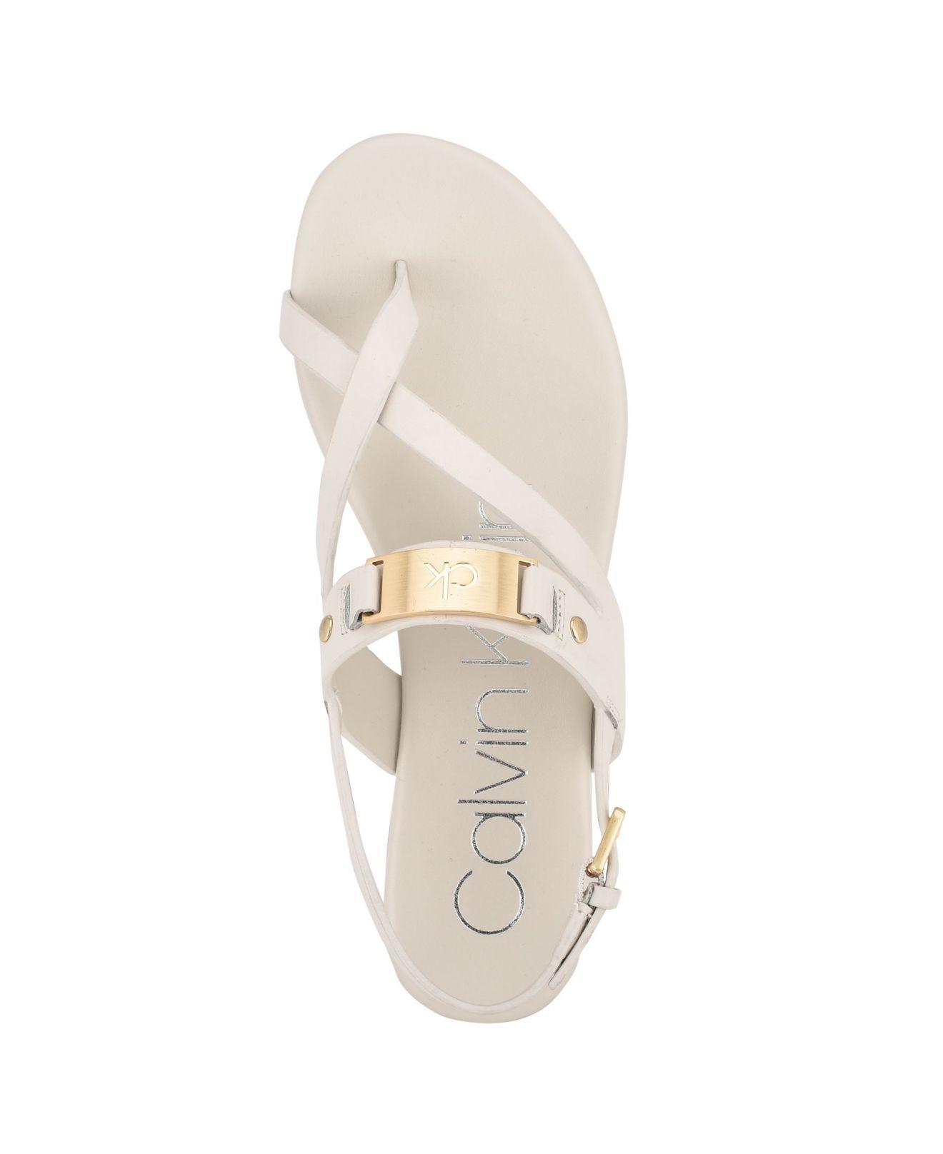 Calvin Klein Sadra Ankle Strap Flat 