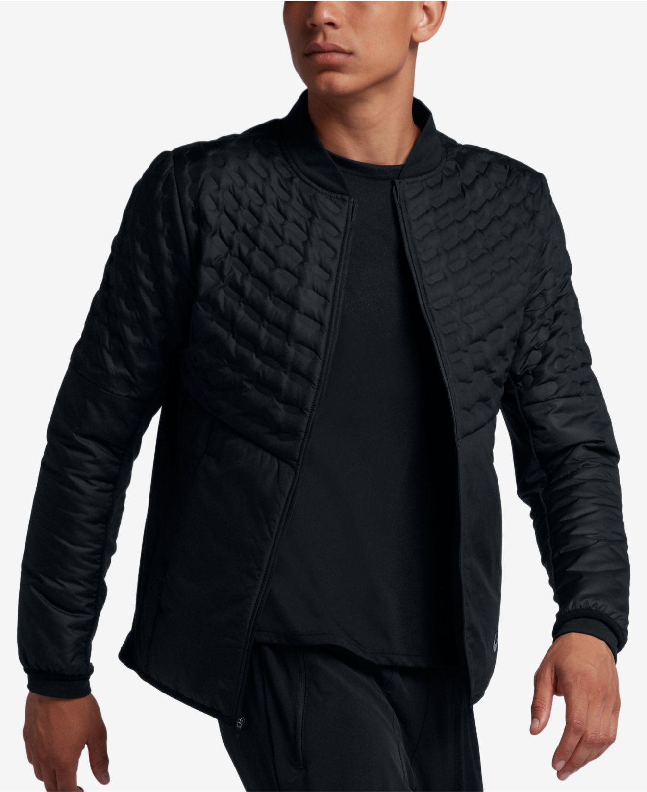 Nike Aeroloft Running Jacket in Black for Men | Lyst