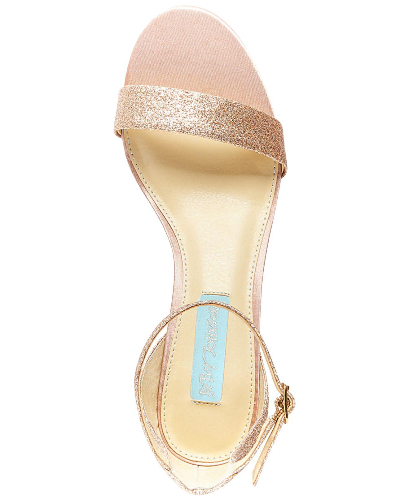 Betsey Johnson Miri Evening Sandals in Metallic | Lyst