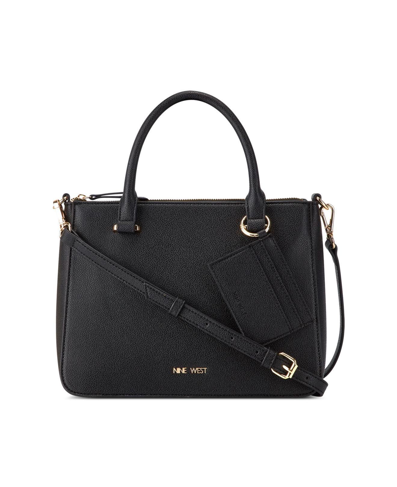 Nine West Lucianne Jet Set Satchel Handbag in Black Lyst