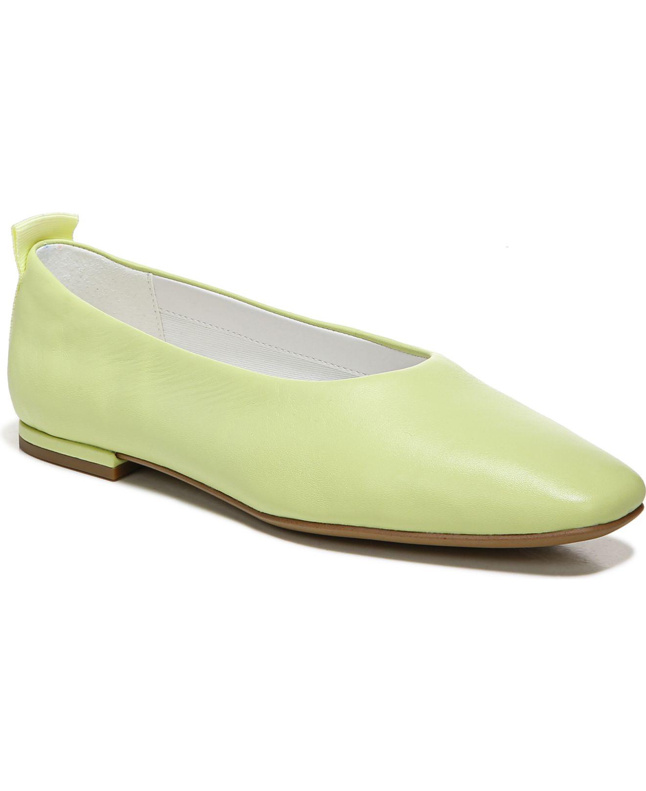 Franco Sarto Vana Leather Slip On Ballet Flats in Green | Lyst