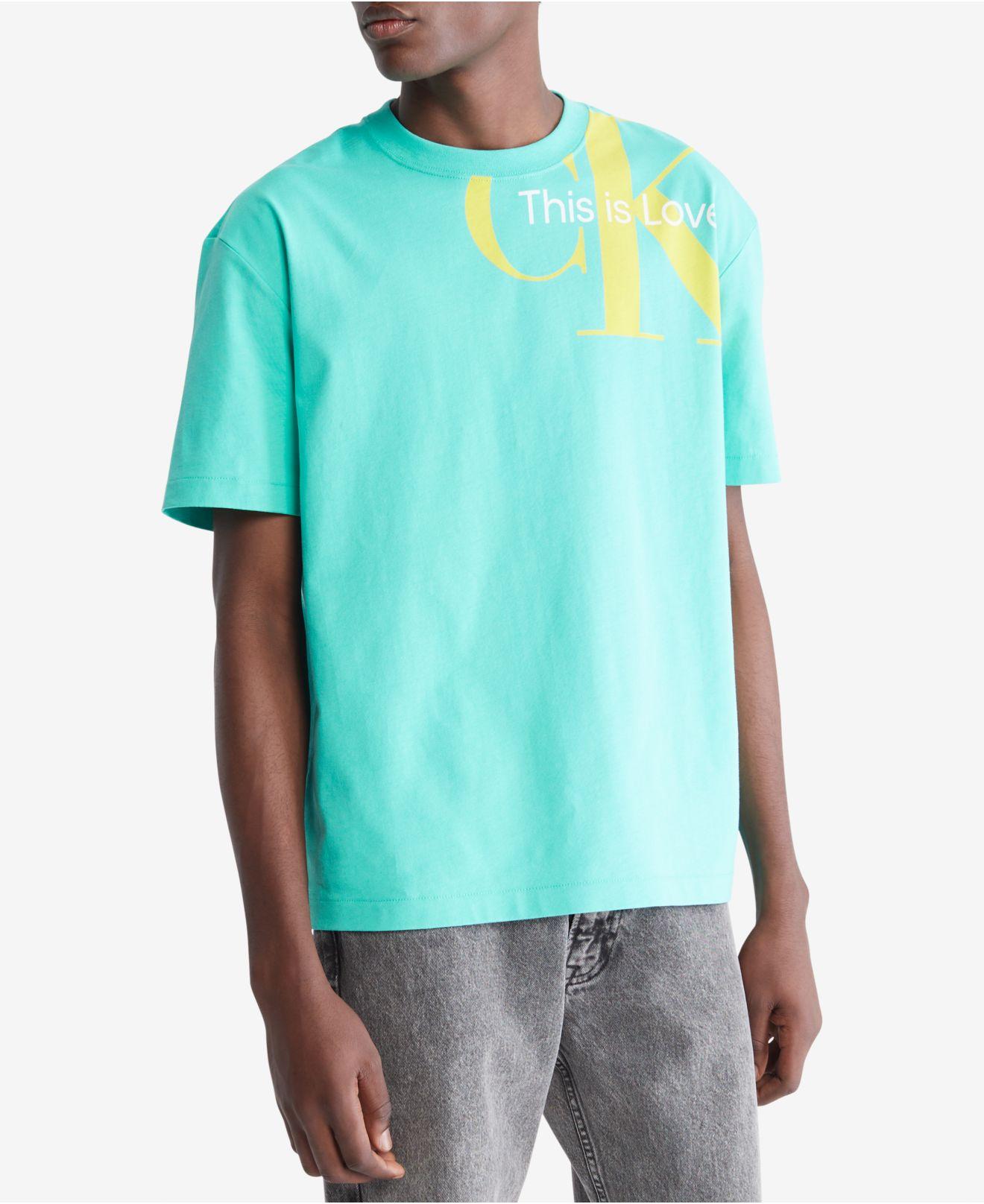 Calvin Klein Pride This Is Love Graphic T-shirt in Green for Men | Lyst