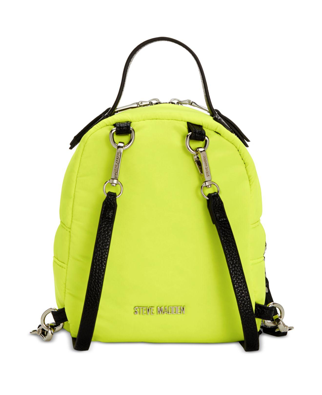 Steve Madden Logo Embossed Black Neon Zipper Backpack | eBay