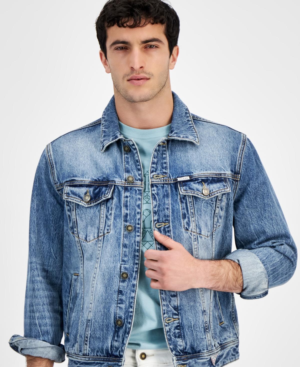 Guess embroidered top denim jacket