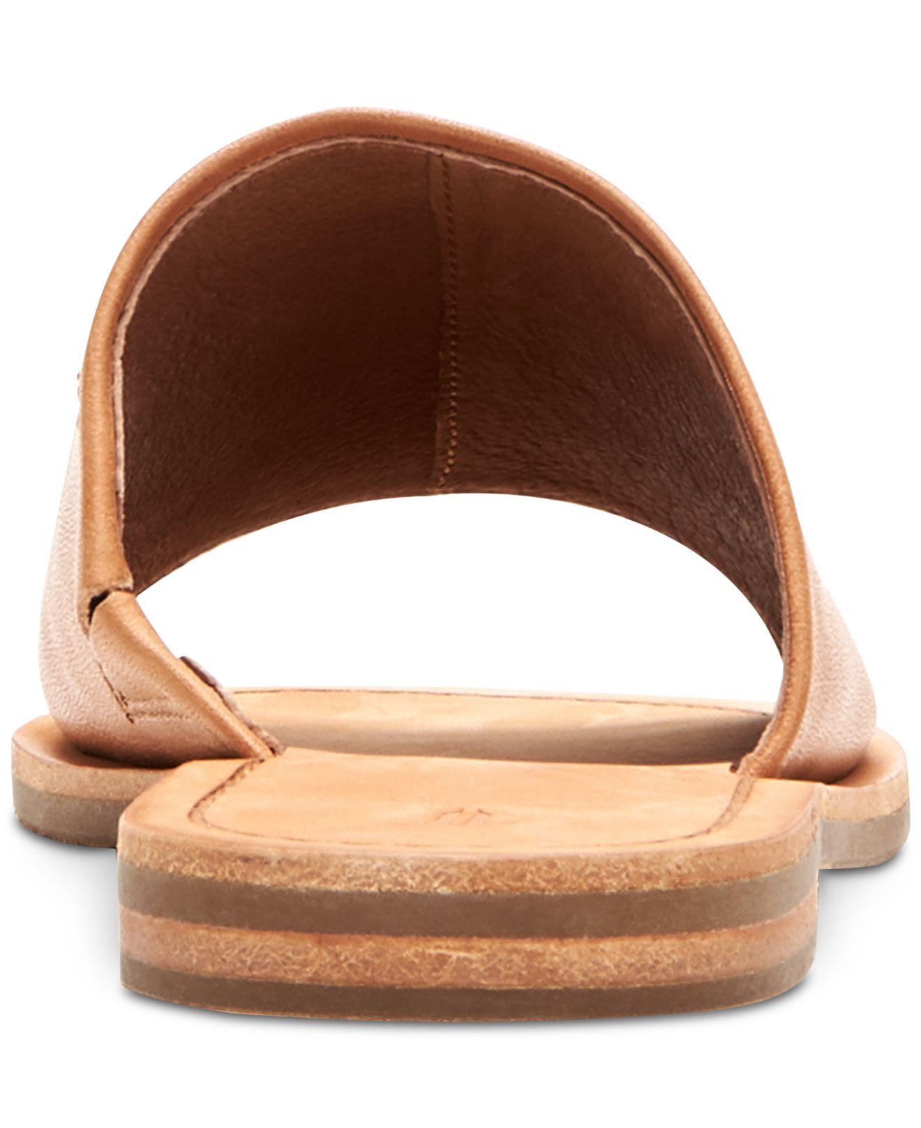 frye leather slides