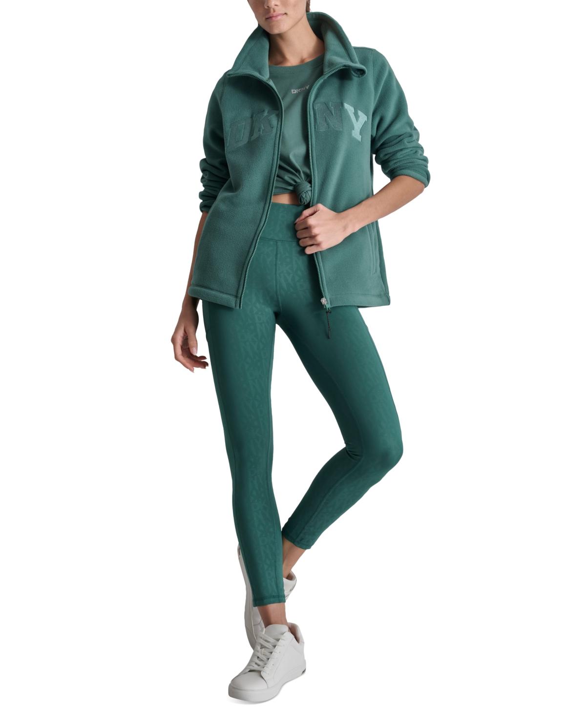DKNY Sport Tech Fleece Logo Jacket in Green | Lyst DKNY Sport Tech Fleece Logo Jacket in Green | Lyst