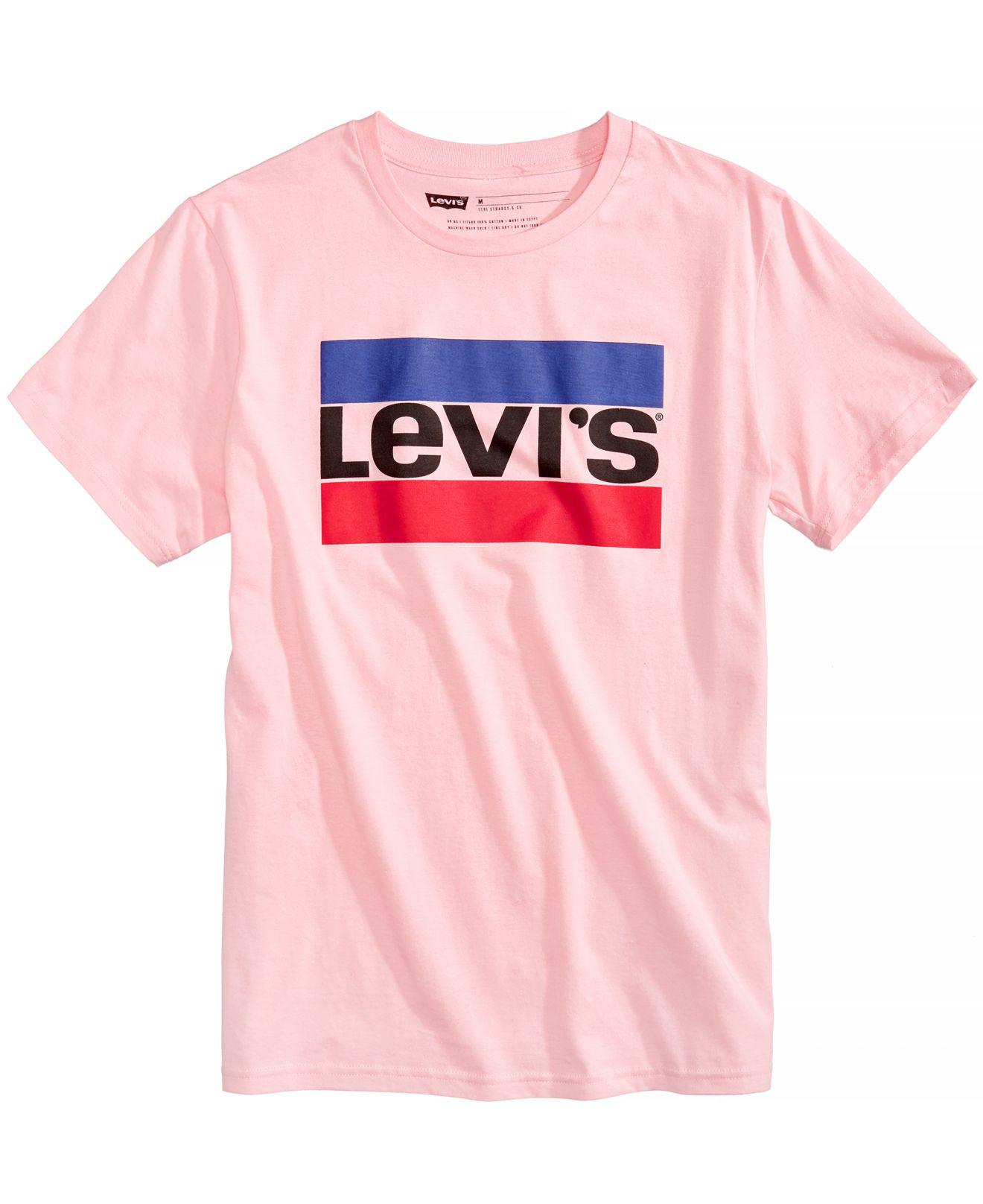 levi pink t shirt