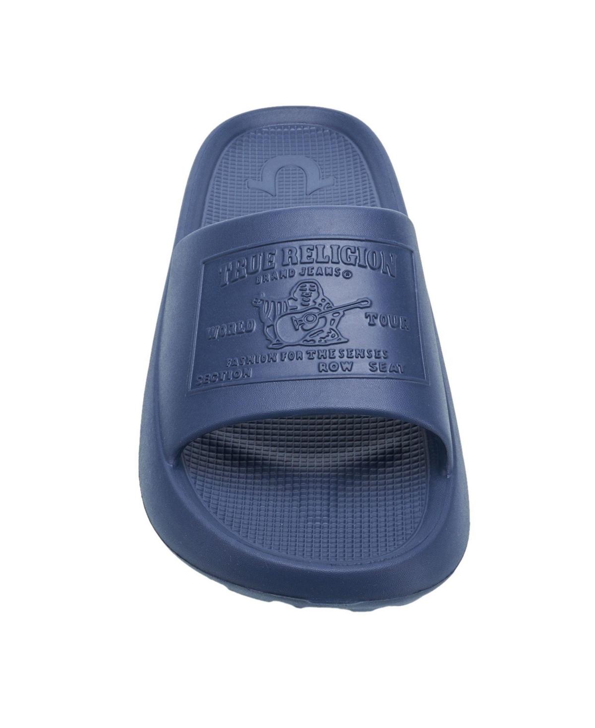 TRUE RELIGION Wayne Logo Single Slide in Blue for Men | Lyst display picture 1