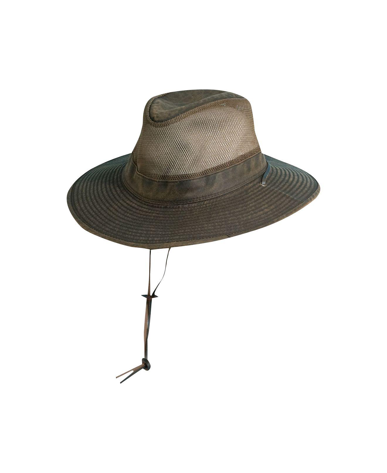 Dorfman Pacific Co Mens Weathered Cotton Big Brim with Mesh